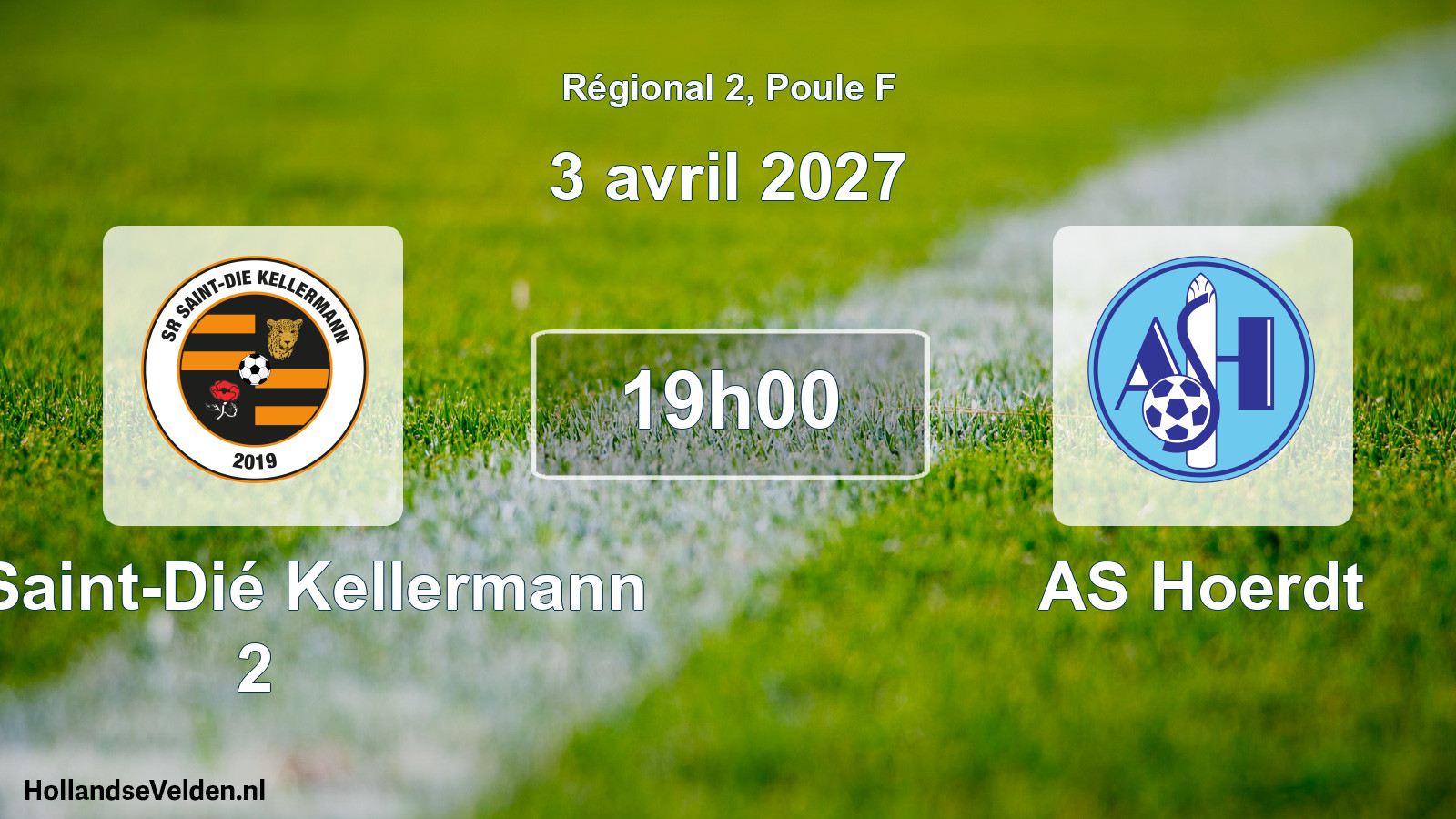 Match programmé: SR Saint-Dié Kellermann 2 - AS Hoerdt (3 avril 2027)