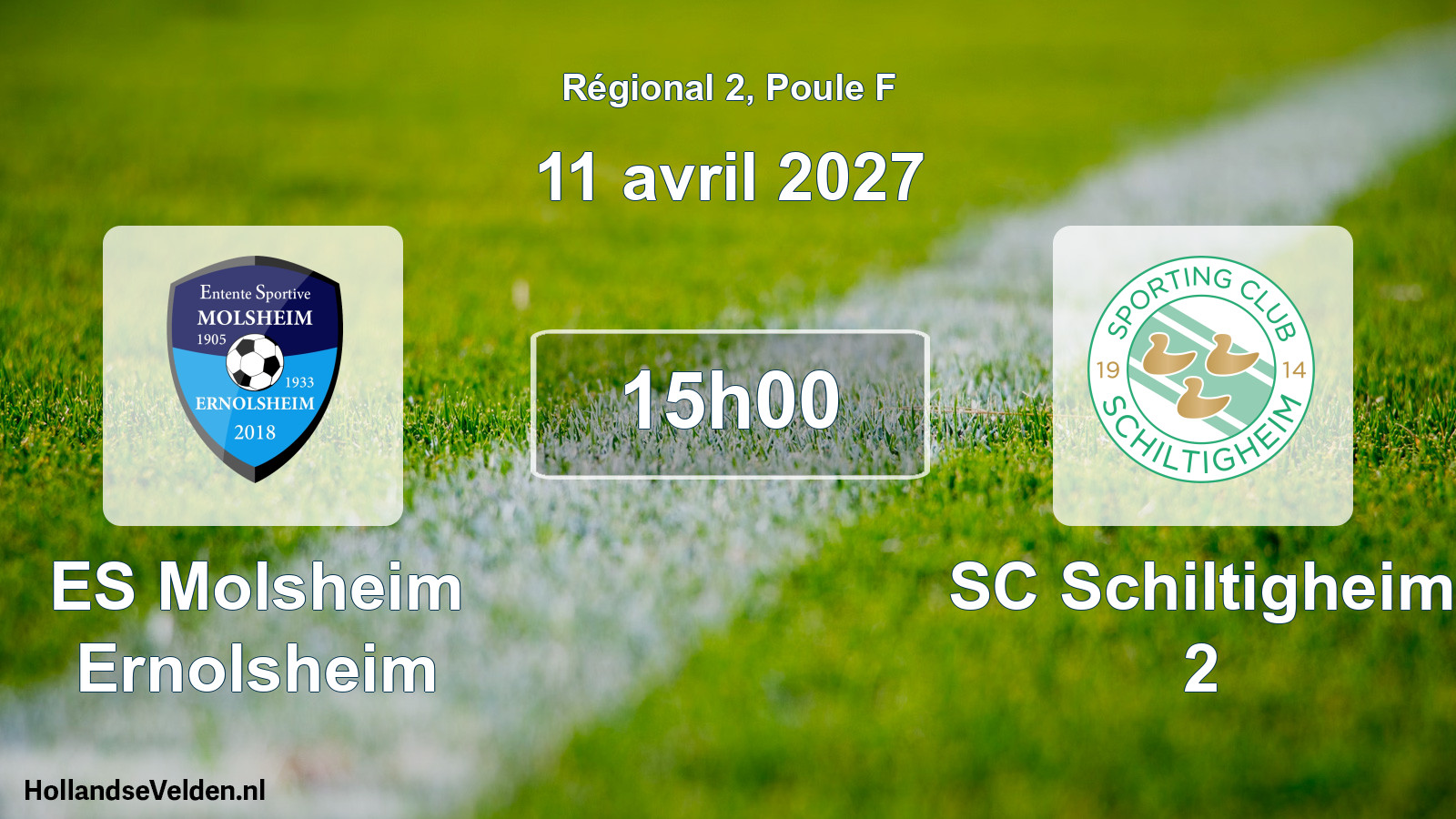 Match programmé: ES Molsheim Ernolsheim - SC Schiltigheim 2 (11 avril 2027)