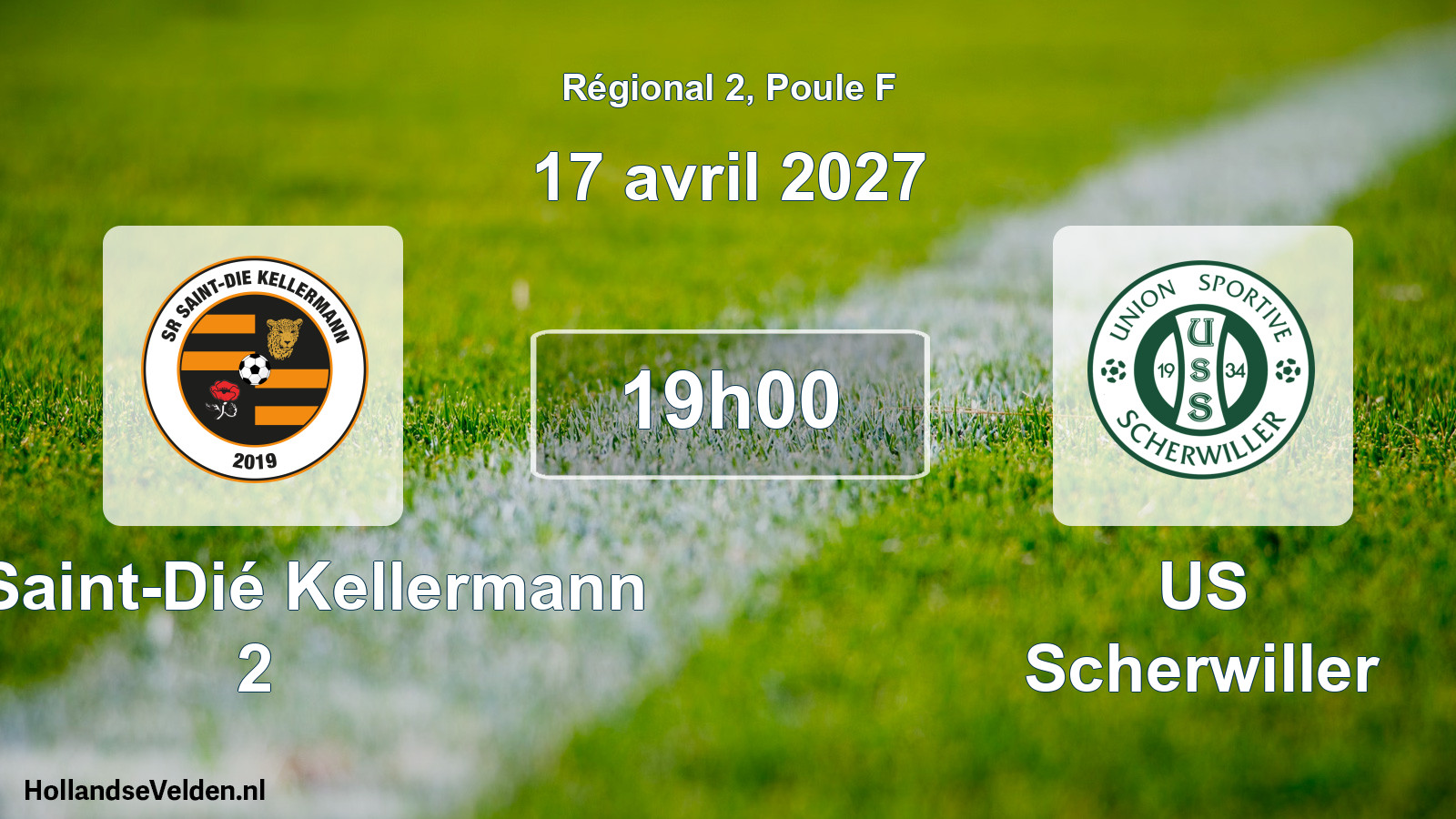 Match programmé: SR Saint-Dié Kellermann 2 - US Scherwiller (17 avril 2027)