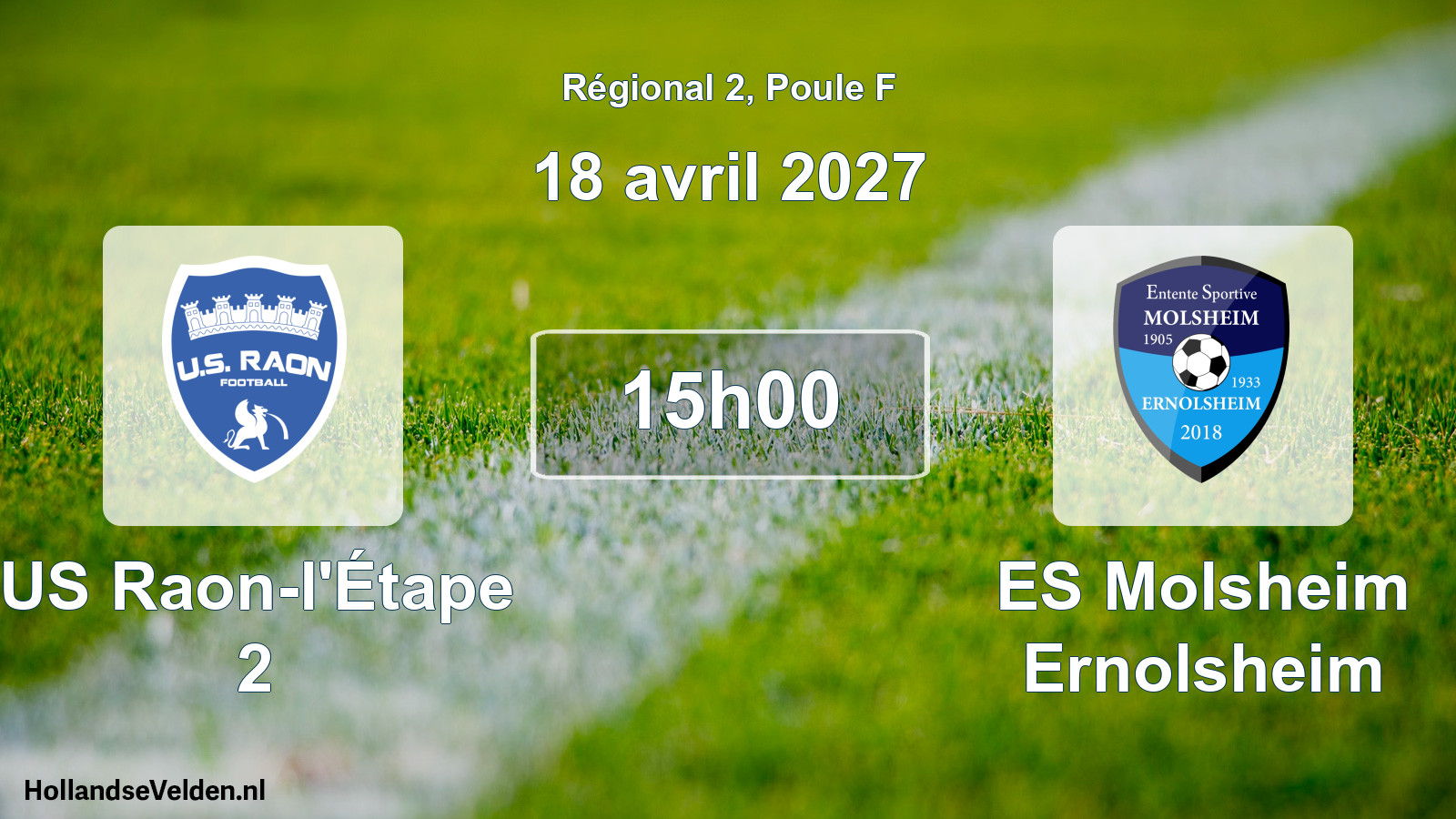 Scheduled Match: US Raon-l'Étape 2 - ES Molsheim Ernolsheim (18 April 2027)