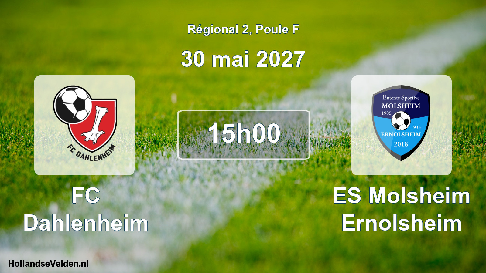 Match programmé: FC Dahlenheim - ES Molsheim Ernolsheim (30 mai 2027)