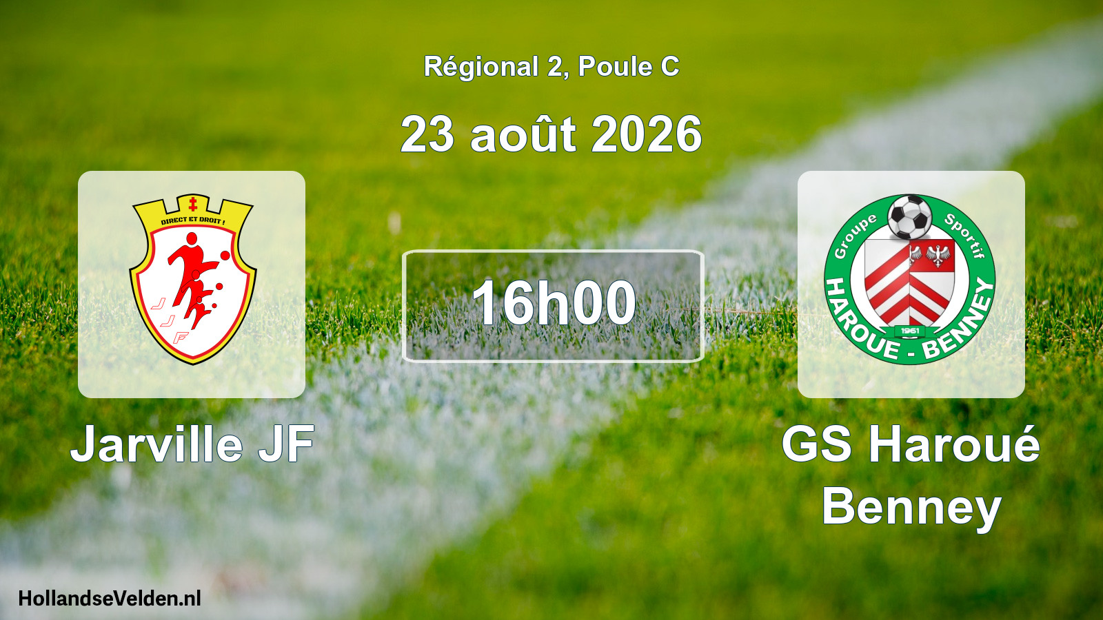 Scheduled Match: Jarville JF - GS Haroué Benney (23 August 2026)