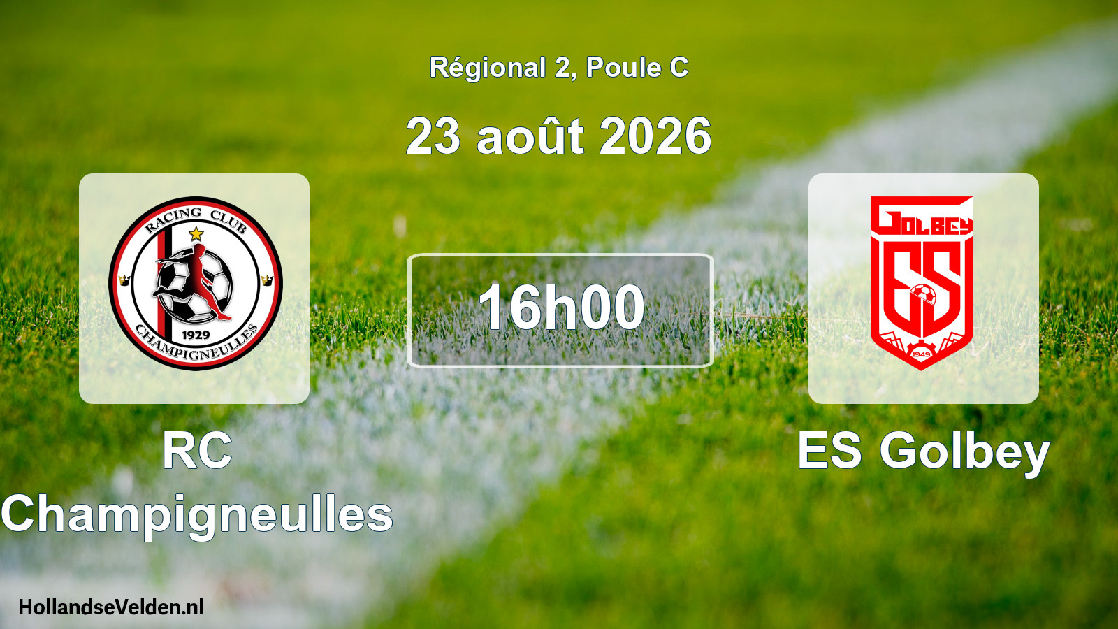 Scheduled Match: RC Champigneulles - ES Golbey (23 August 2026)