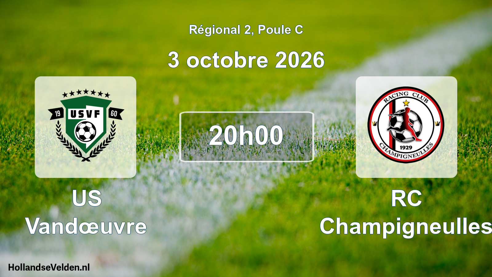 Scheduled Match: US Vandœuvre - RC Champigneulles (3 October 2026)