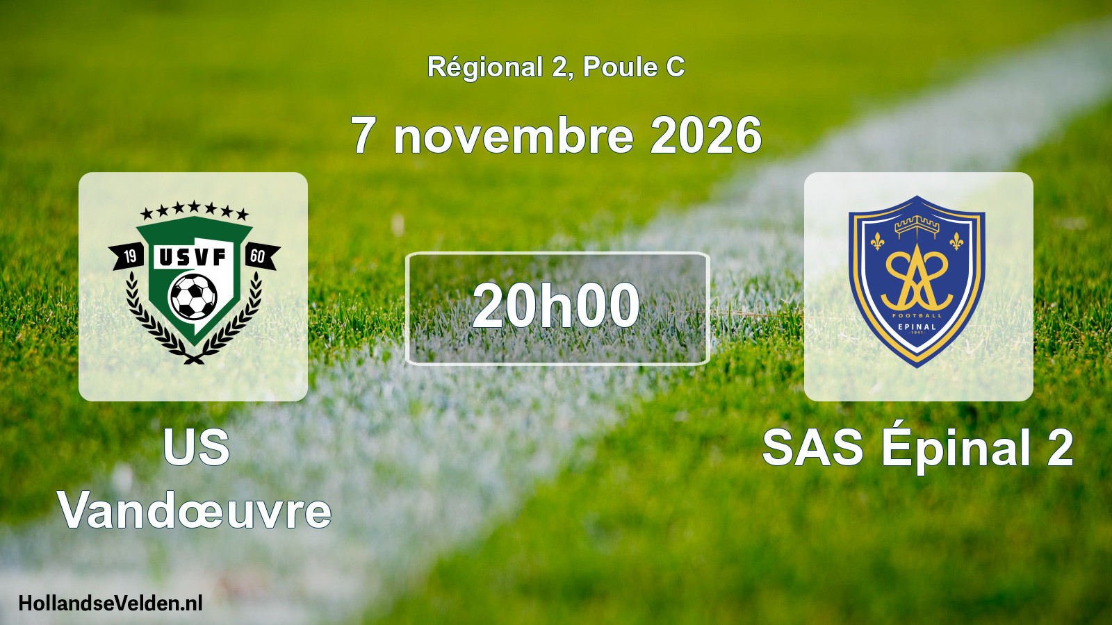 Match programmé: US Vandœuvre - SAS Épinal 2 (7 novembre 2026)