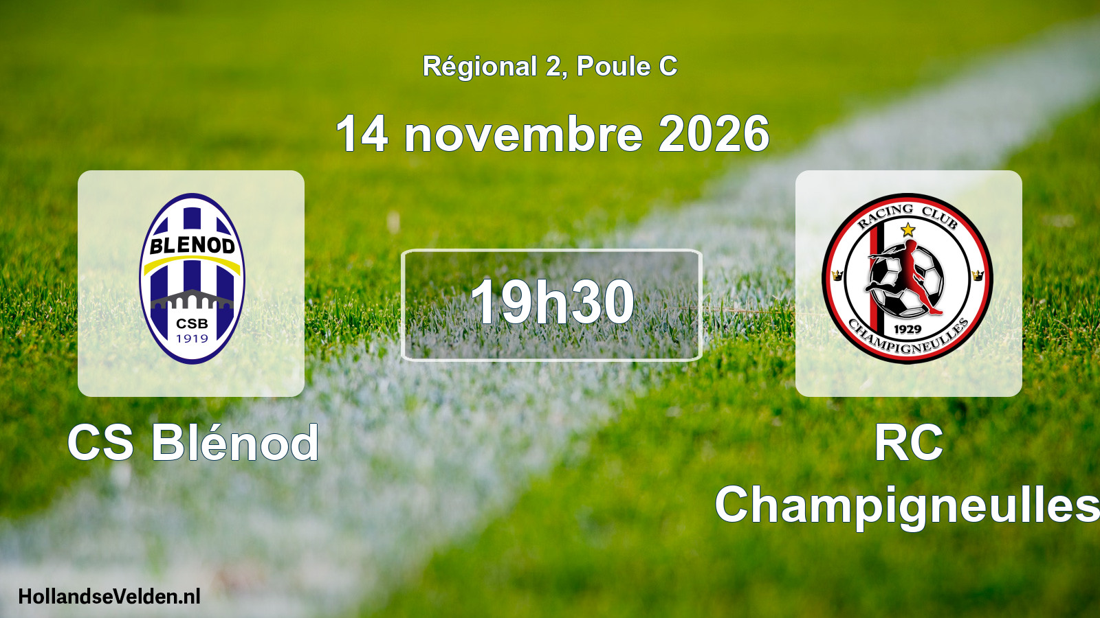 Scheduled Match: CS Blénod - RC Champigneulles (14 November 2026)