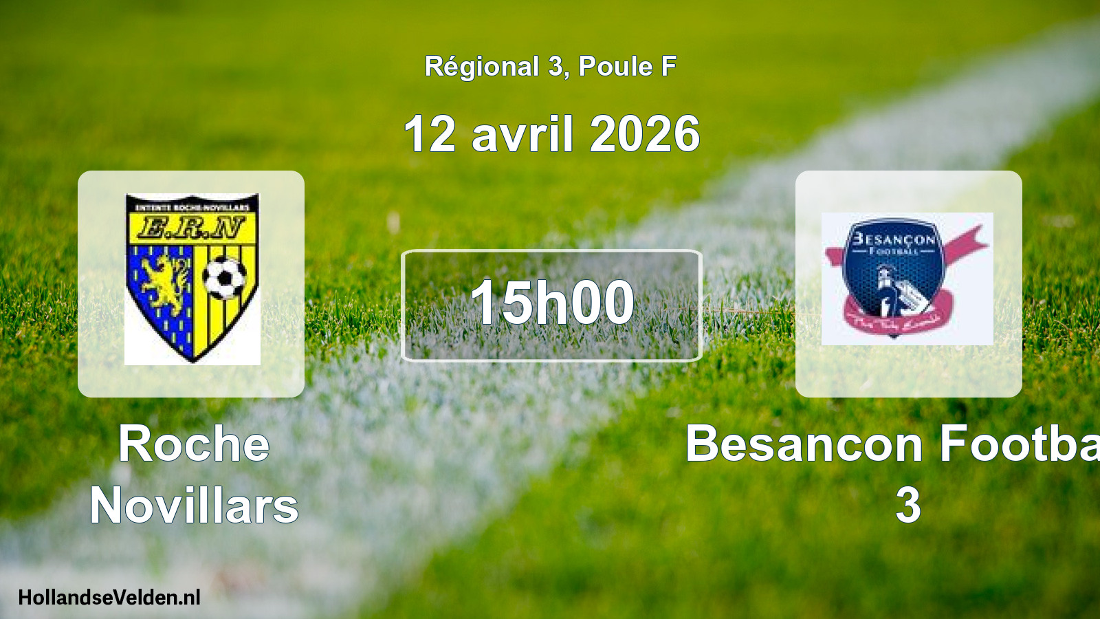 Scheduled Match: Roche Novillars - Besancon Football 3 (12 April 2026)
