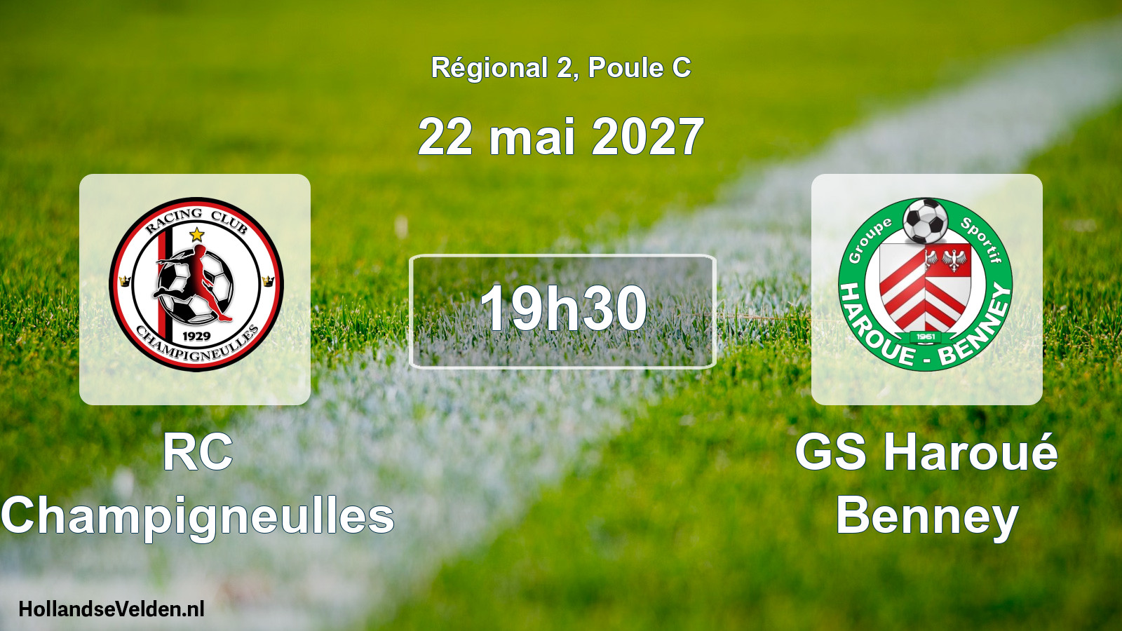 Match programmé: RC Champigneulles - GS Haroué Benney (22 mai 2027)