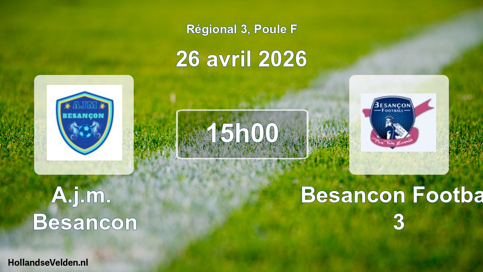 Geplande wedstrijd: A.j.m. Besancon - Besancon Football 3 (26 april 2026)