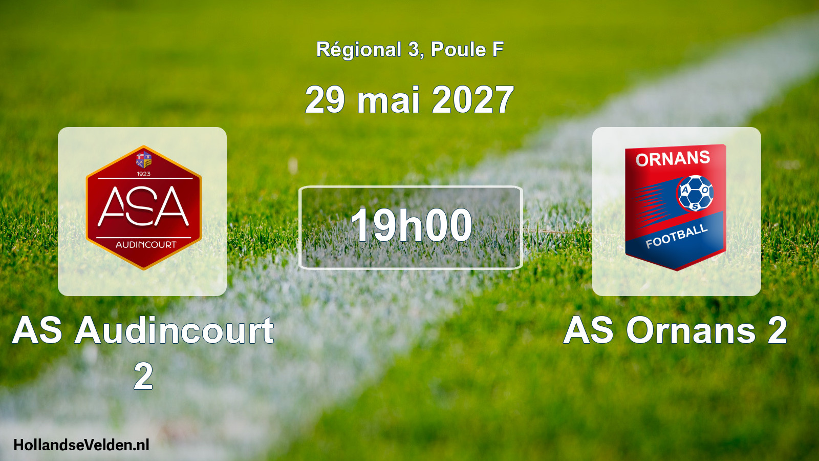 Scheduled Match: AS Audincourt 2 - AS Ornans 2 (29 May 2027)
