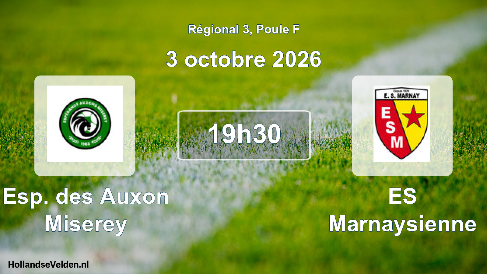 Scheduled Match: Esp. des Auxon Miserey - ES Marnaysienne (3 October 2026)