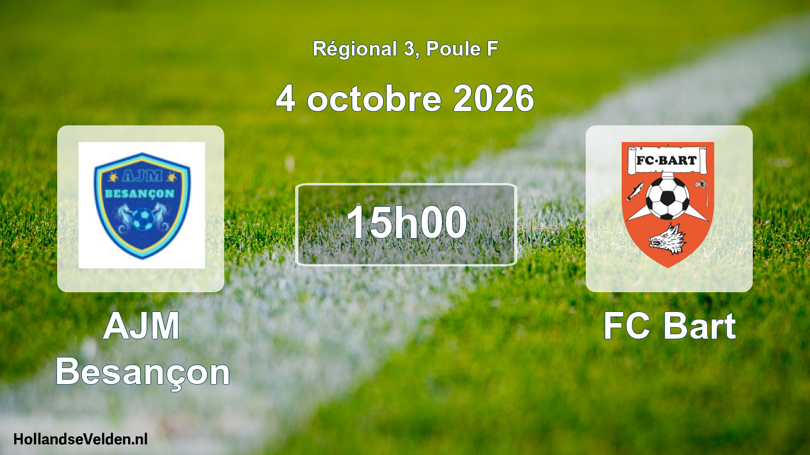 Scheduled Match: AJM Besançon - FC Bart (4 October 2026)