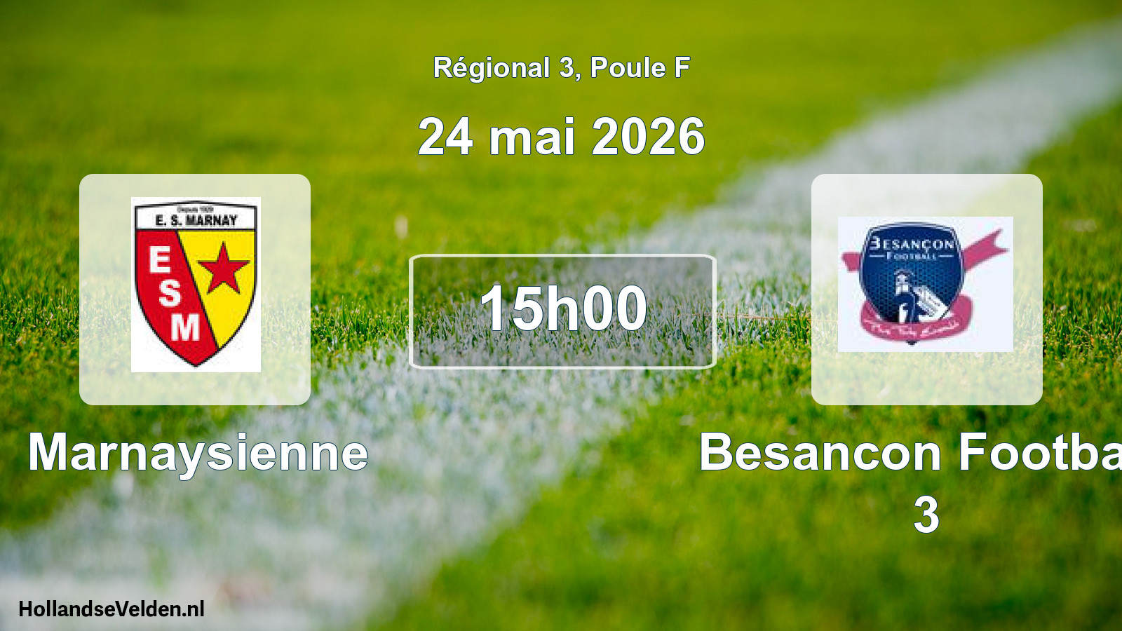 Geplande wedstrijd: Marnaysienne - Besancon Football 3 (24 mai 2026)