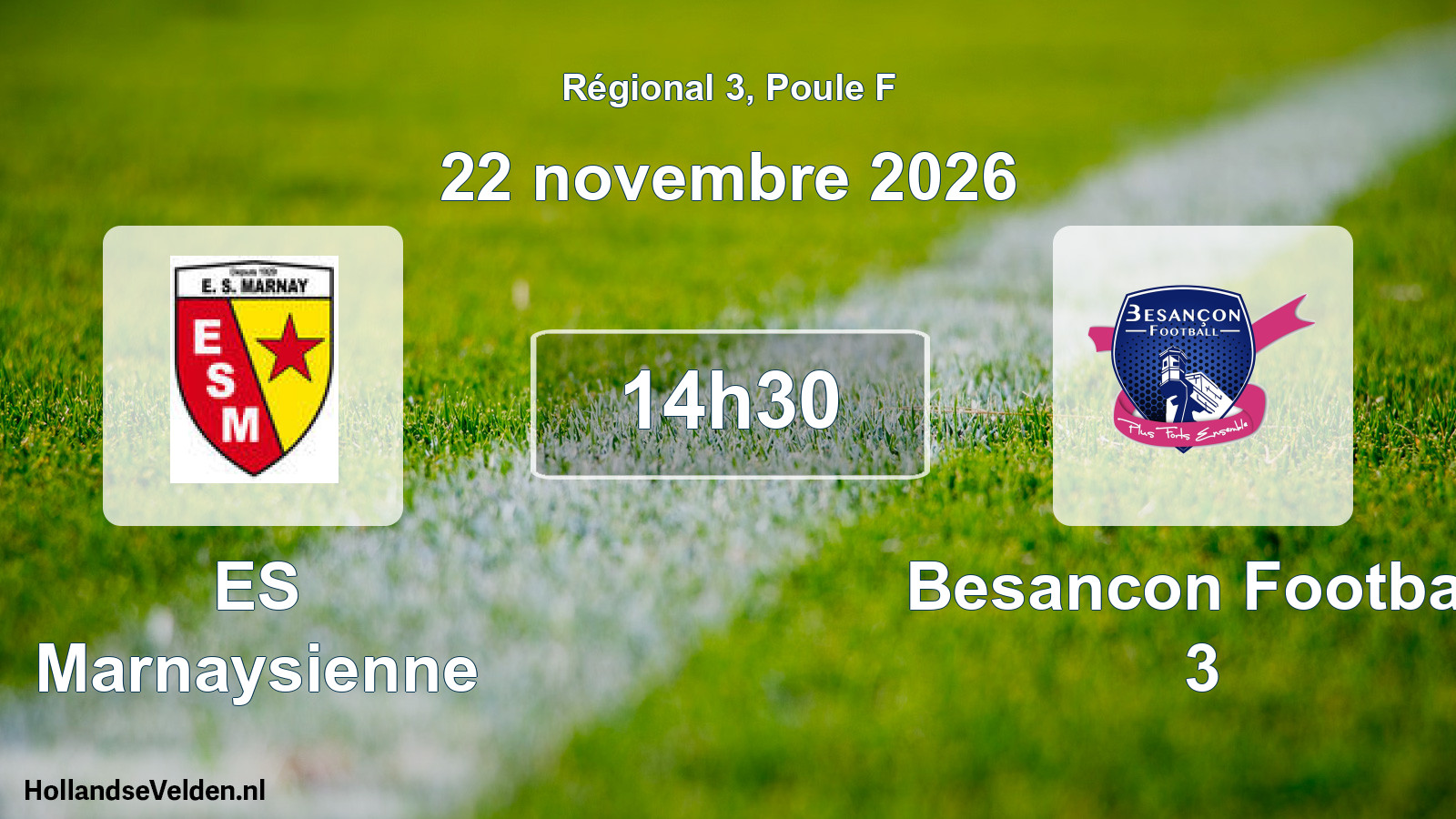 Scheduled Match: ES Marnaysienne - Besancon Football 3 (22 November 2026)