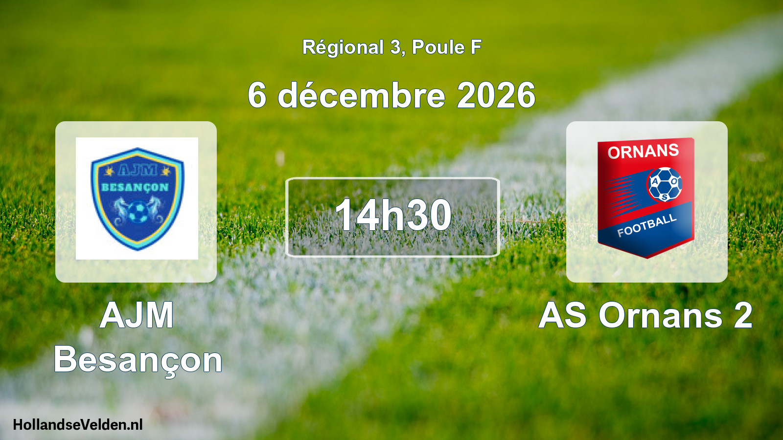 Match programmé: AJM Besançon - AS Ornans 2 (6 décembre 2026)