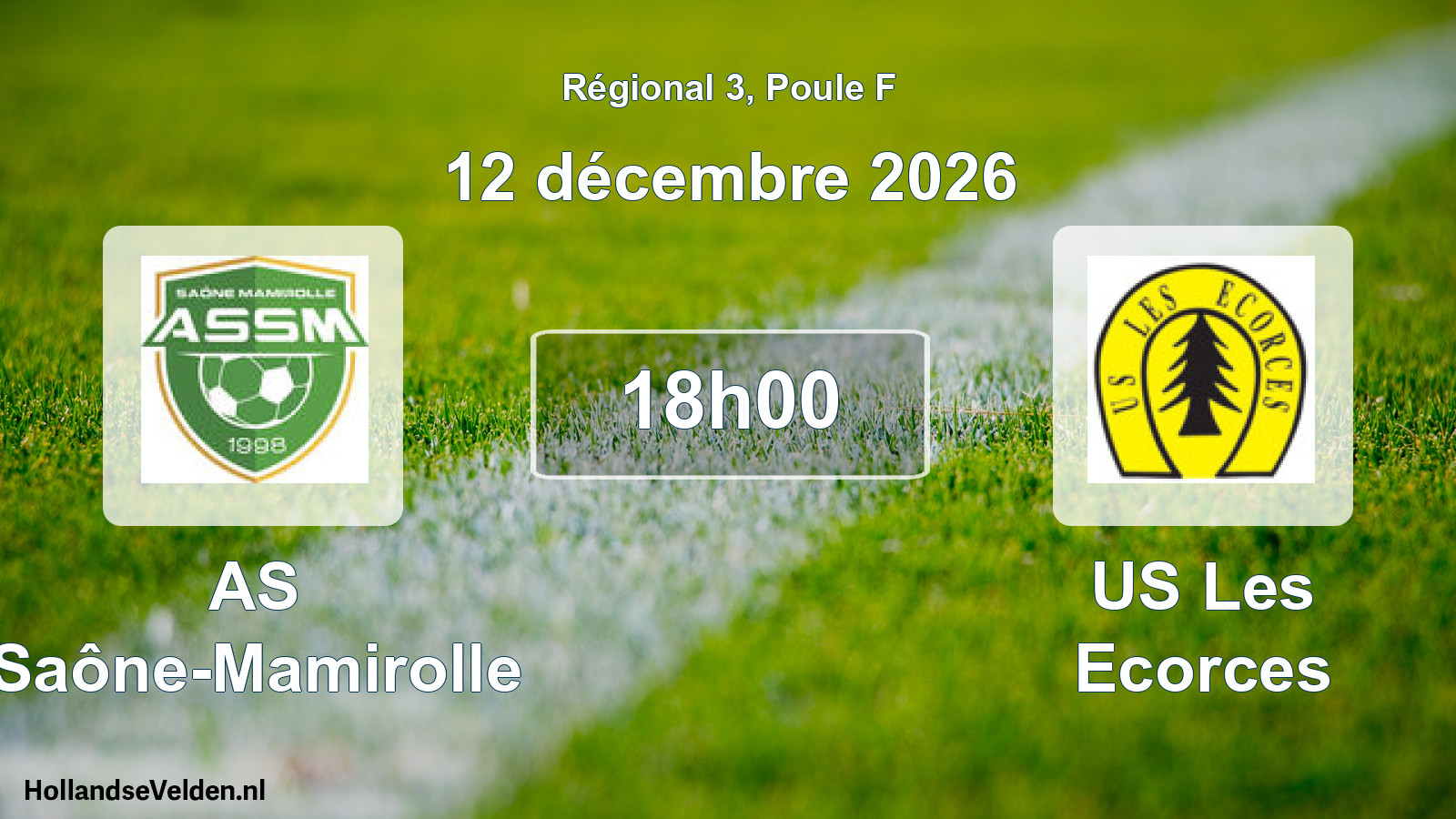Scheduled Match: AS Saône-Mamirolle - US Les Ecorces (12 December 2026)