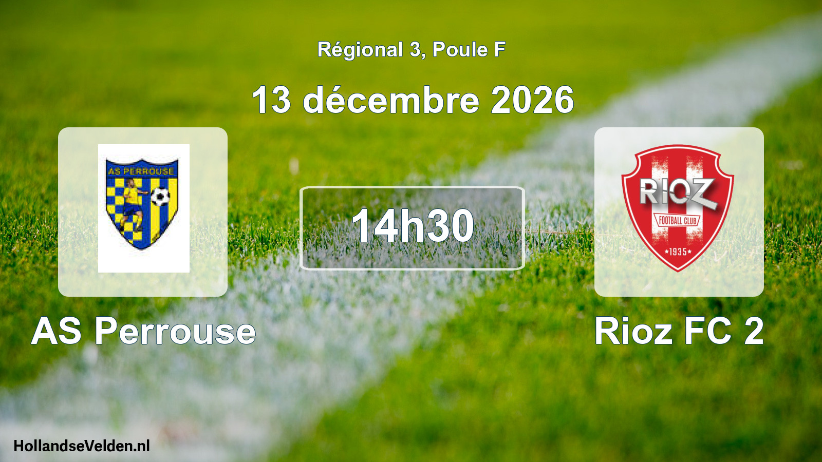 Scheduled Match: AS Perrouse - Rioz FC 2 (13 December 2026)