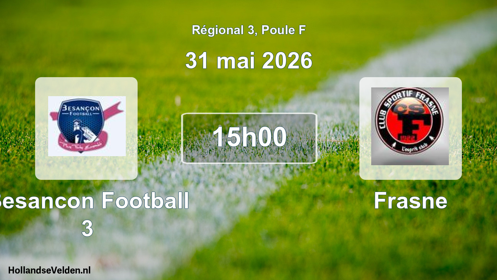 Geplande wedstrijd: Besancon Football 3 - Frasne (31 mai 2026)