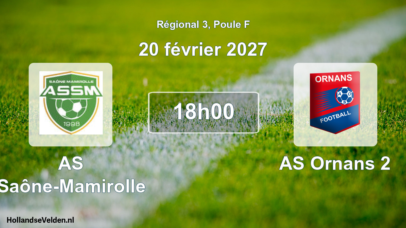 Scheduled Match: AS Saône-Mamirolle - AS Ornans 2 (20 February 2027)