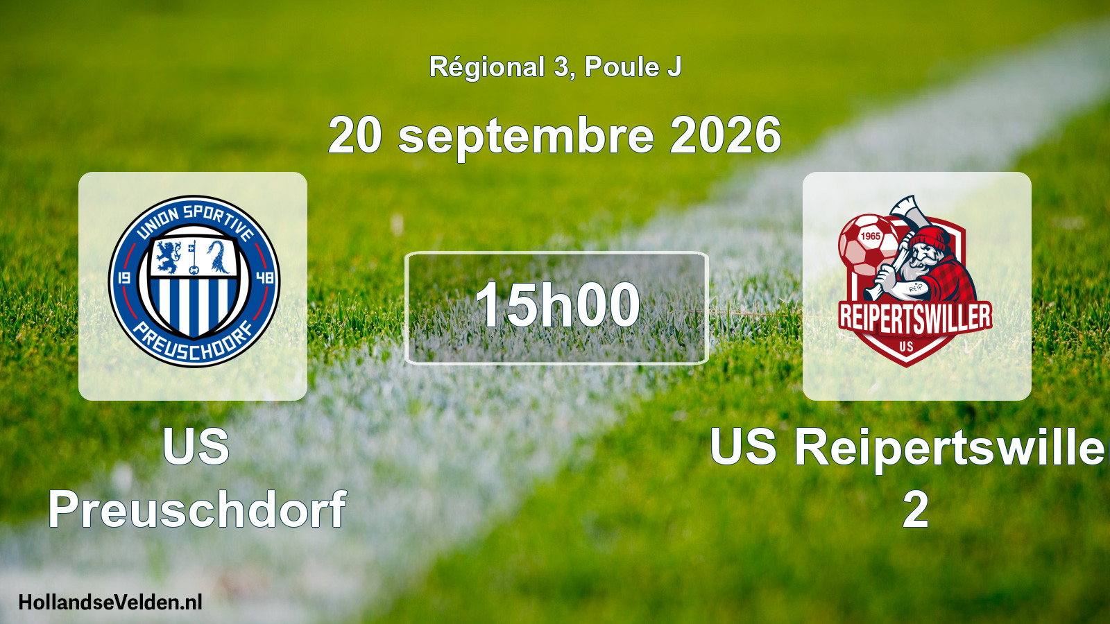Match programmé: US Preuschdorf - US Reipertswiller 2 (20 septembre 2026)