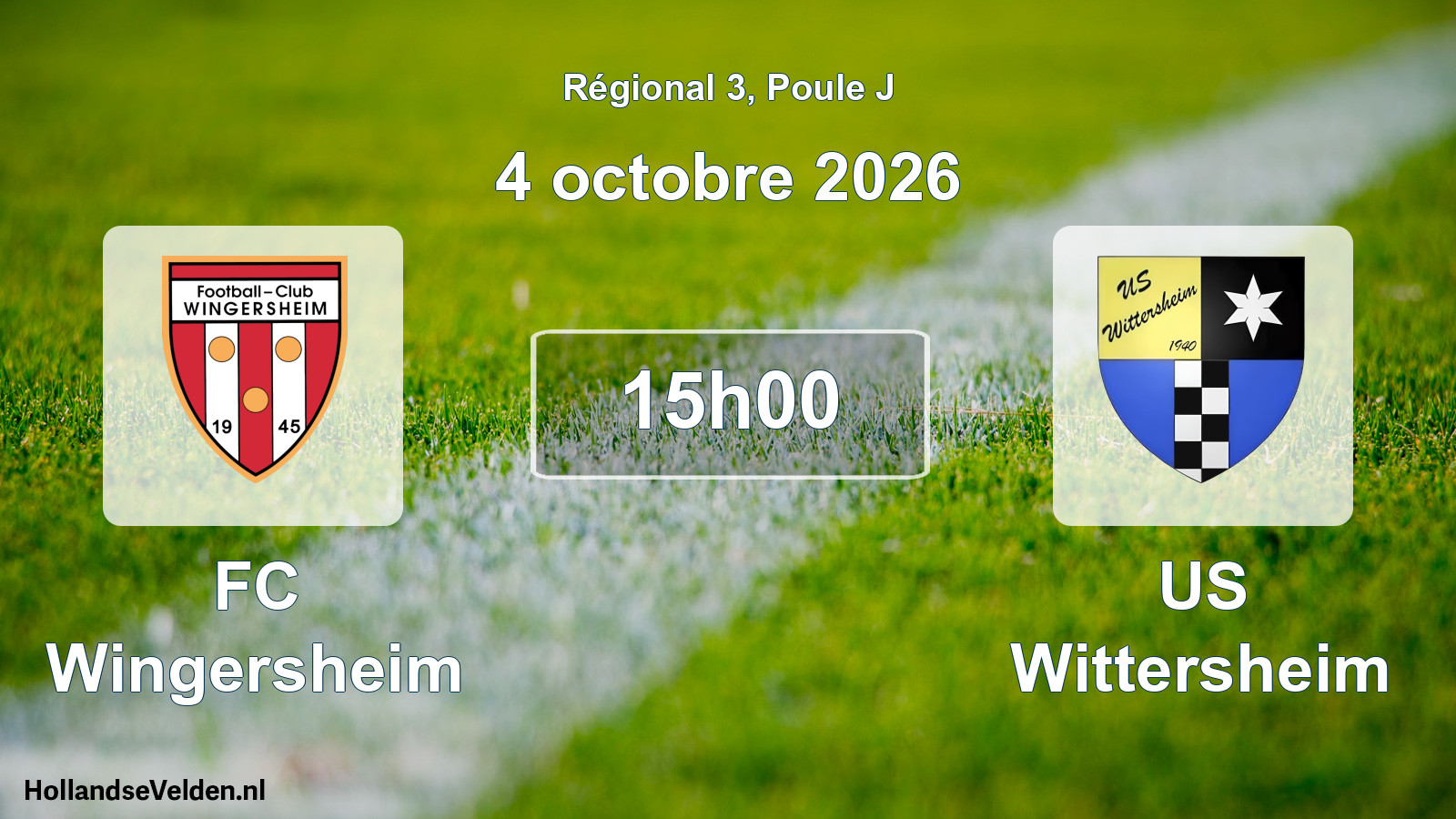Match programmé: FC Wingersheim - US Wittersheim (4 octobre 2026)