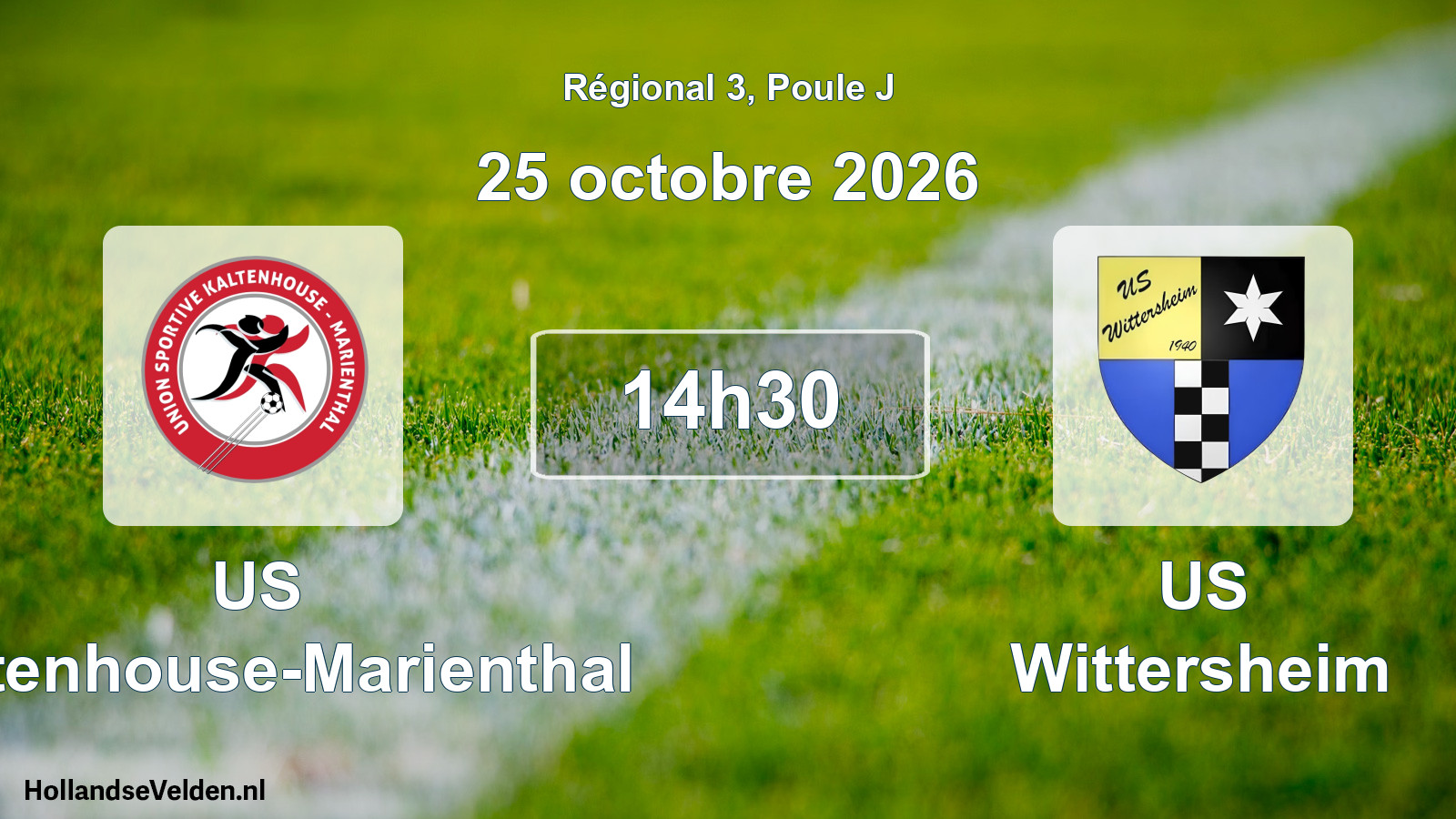 Match programmé: US Kaltenhouse-Marienthal - US Wittersheim (25 octobre 2026)