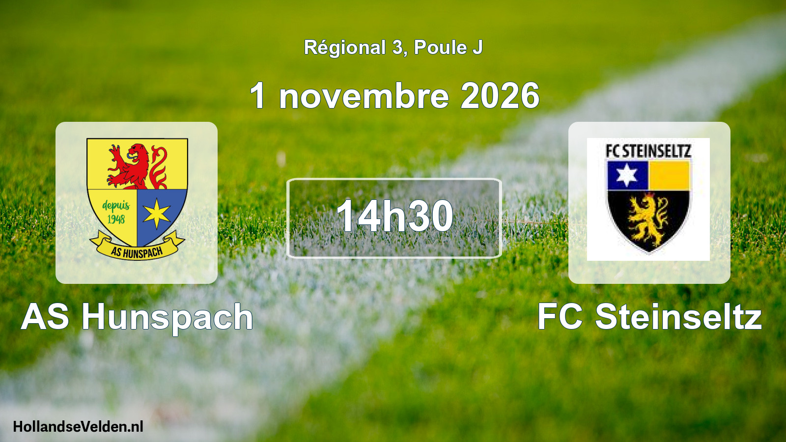 Match programmé: AS Hunspach - FC Steinseltz (1 novembre 2026)