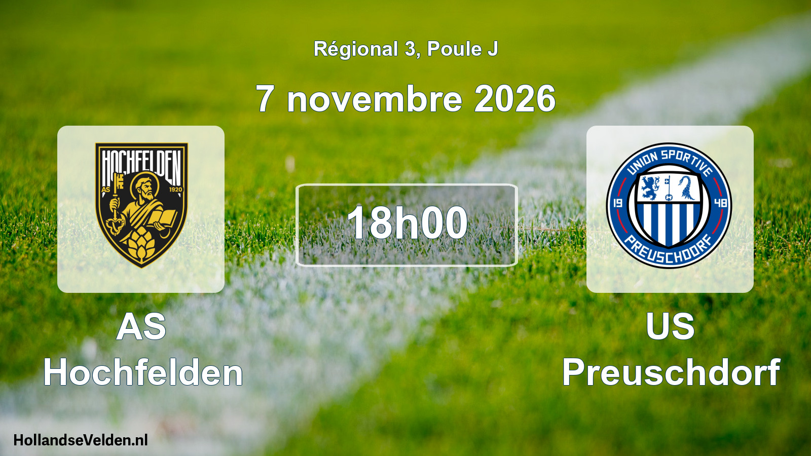 Match programmé: AS Hochfelden - US Preuschdorf (7 novembre 2026)