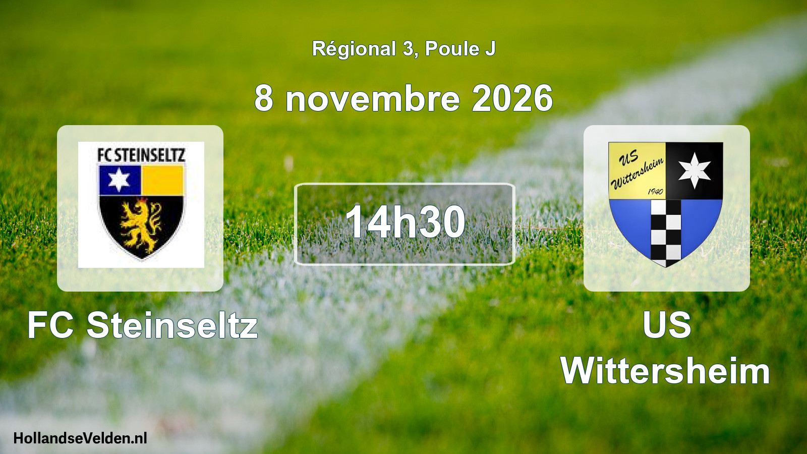 Match programmé: FC Steinseltz - US Wittersheim (8 novembre 2026)