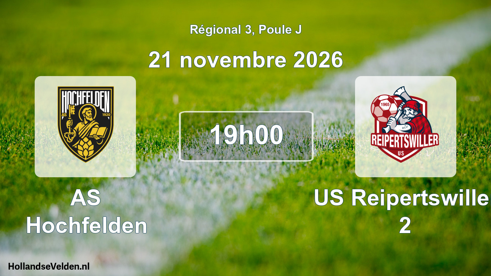 Match programmé: AS Hochfelden - US Reipertswiller 2 (21 novembre 2026)