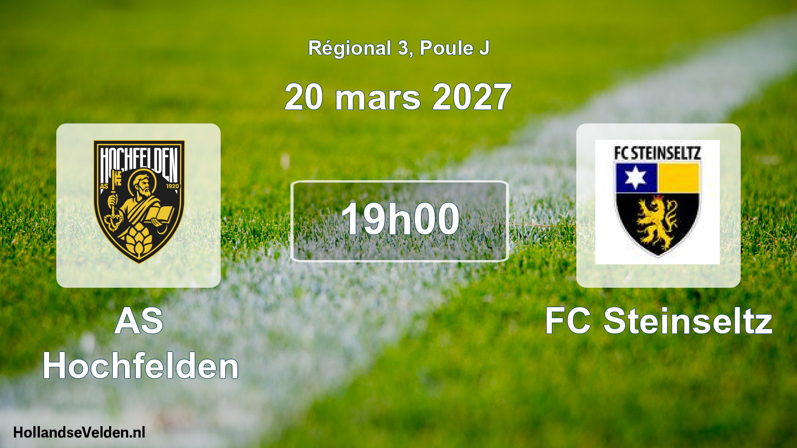 Match programmé: AS Hochfelden - FC Steinseltz (20 mars 2027)