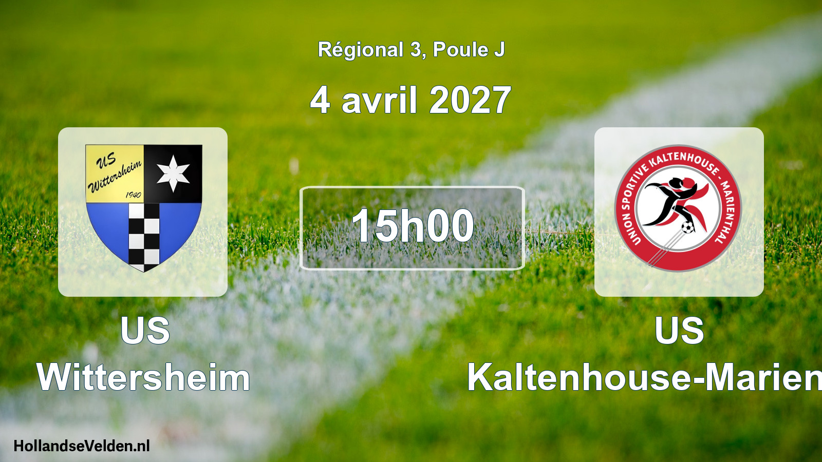 Match programmé: US Wittersheim - US Kaltenhouse-Marienthal (4 avril 2027)
