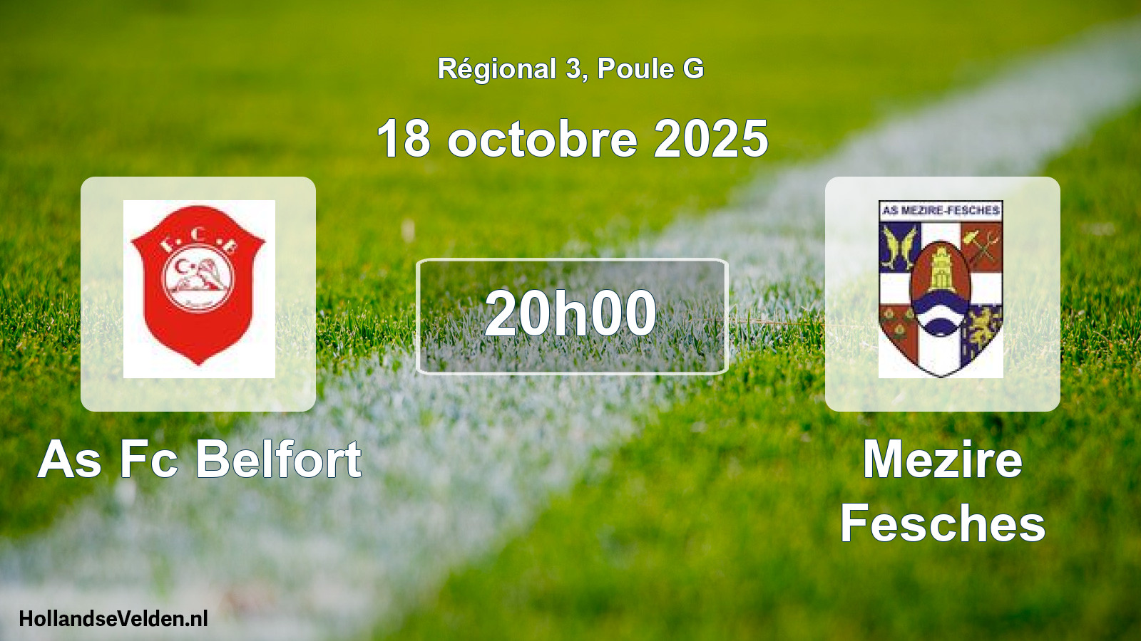 Geplande wedstrijd: As Fc Belfort - Mezire Fesches (18 oktober 2025)