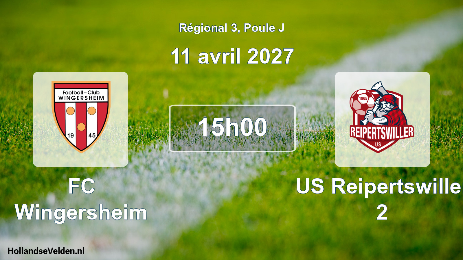 Match programmé: FC Wingersheim - US Reipertswiller 2 (11 avril 2027)
