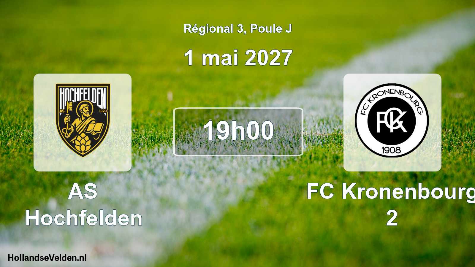 Match programmé: AS Hochfelden - FC Kronenbourg 2 (1 mai 2027)