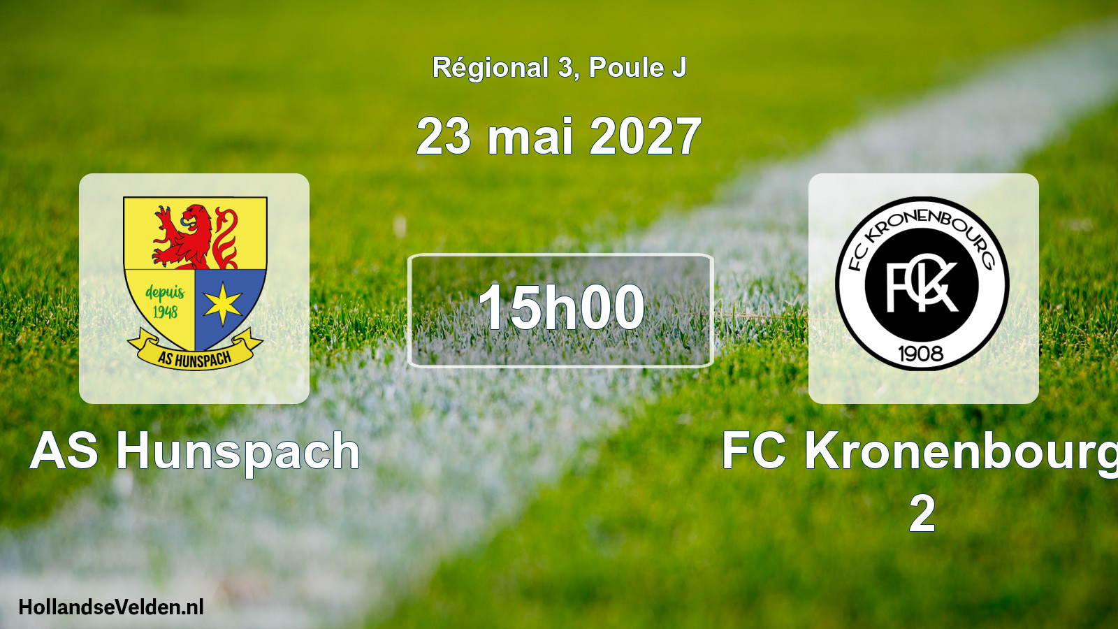 Match programmé: AS Hunspach - FC Kronenbourg 2 (23 mai 2027)