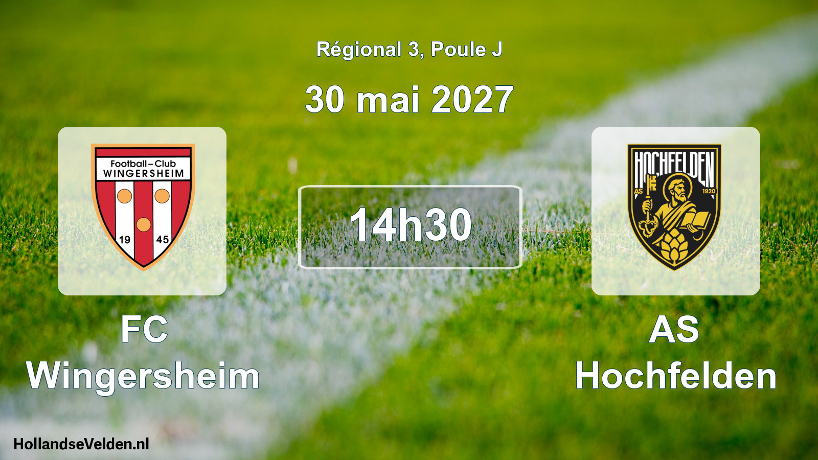 Match programmé: FC Wingersheim - AS Hochfelden (30 mai 2027)