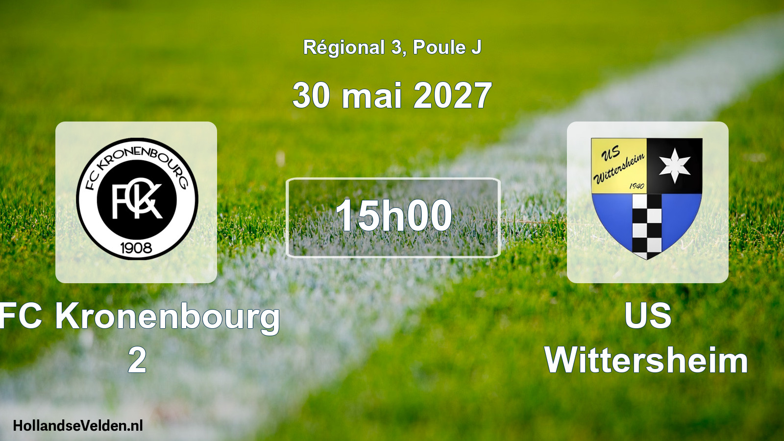 Match programmé: FC Kronenbourg 2 - US Wittersheim (30 mai 2027)