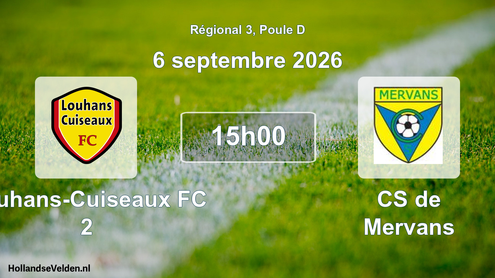 Scheduled Match: Louhans-Cuiseaux FC 2 - CS de Mervans (6 September 2026)