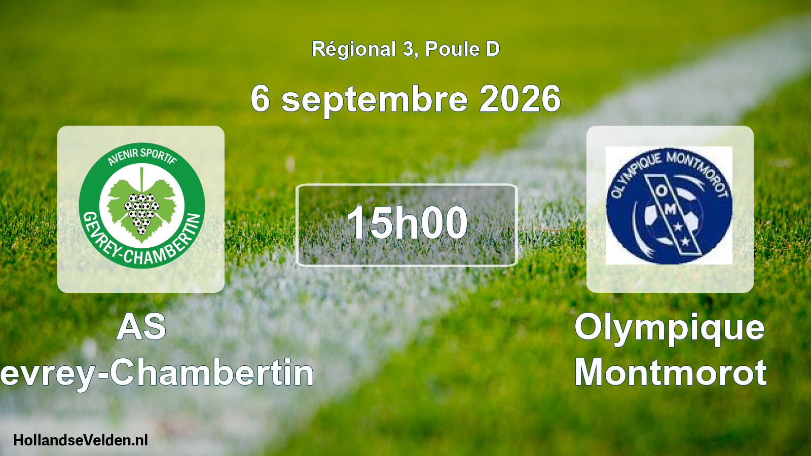 Scheduled Match: AS Gevrey-Chambertin - Olympique Montmorot (6 September 2026)