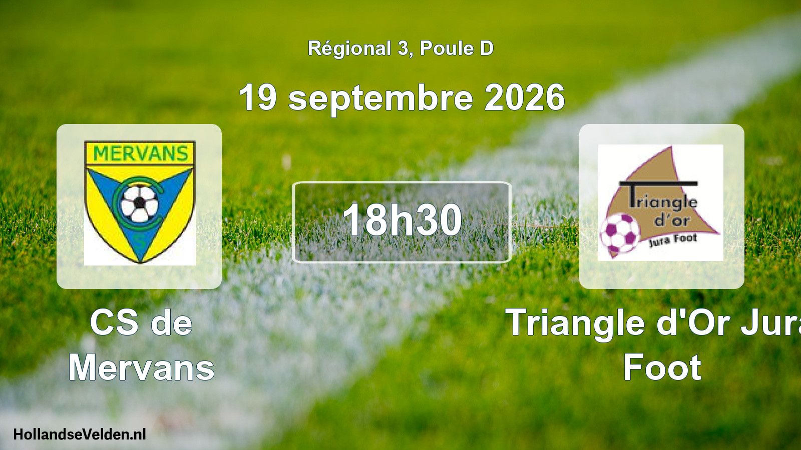Scheduled Match: CS de Mervans - Triangle d'Or Jura Foot (19 September 2026)