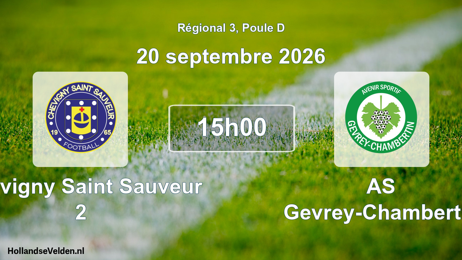 Scheduled Match: Chevigny Saint Sauveur 2 - AS Gevrey-Chambertin (20 September 2026)