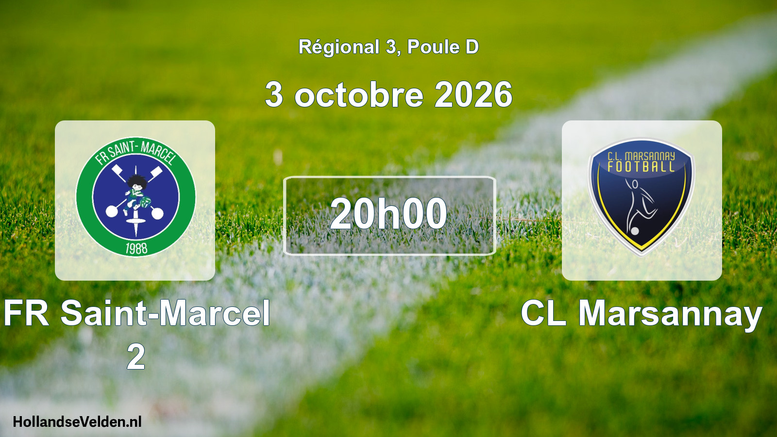 Scheduled Match: FR Saint-Marcel 2 - CL Marsannay (3 October 2026)