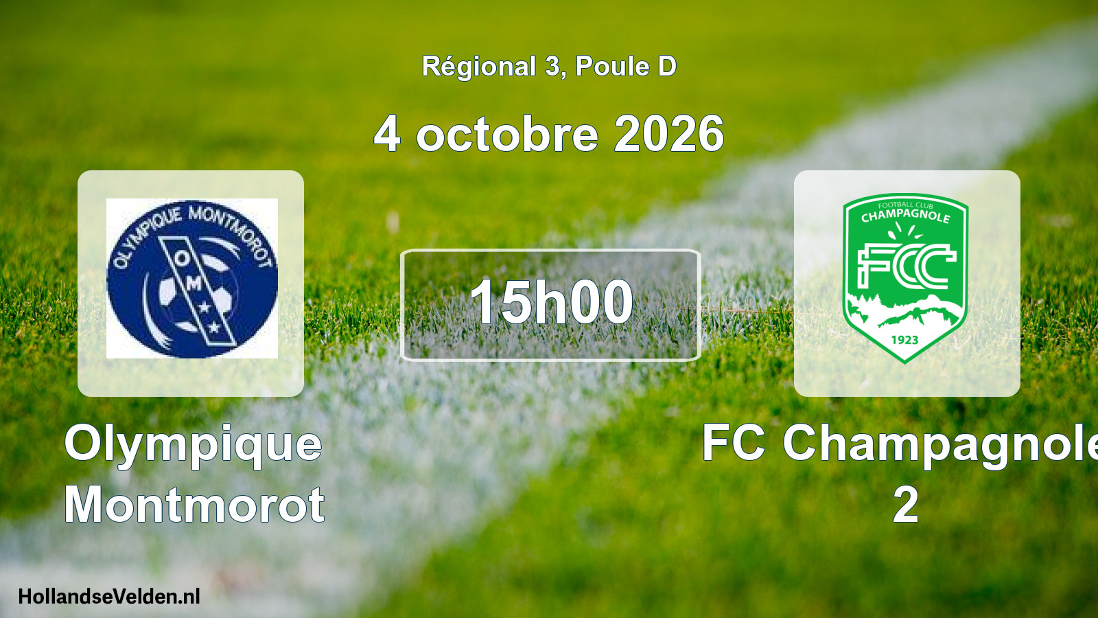 Scheduled Match: Olympique Montmorot - FC Champagnole 2 (4 October 2026)