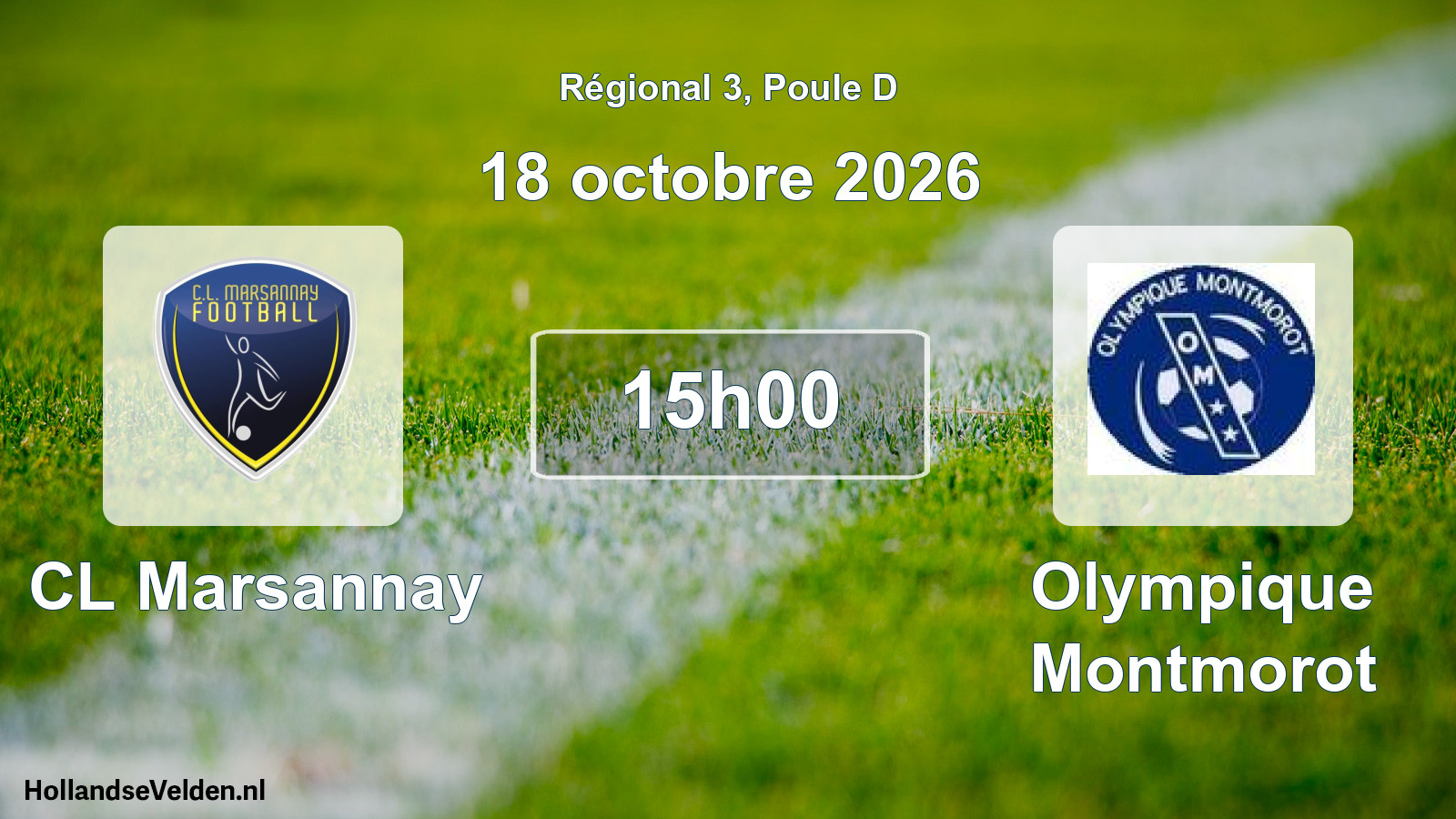 Scheduled Match: CL Marsannay - Olympique Montmorot (18 October 2026)