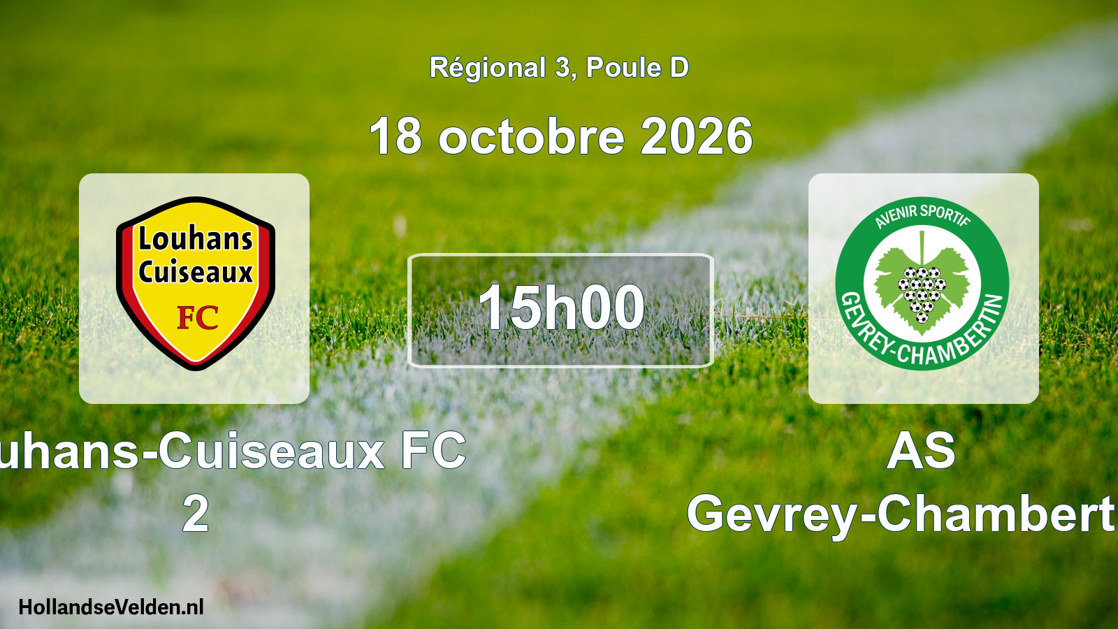 Scheduled Match: Louhans-Cuiseaux FC 2 - AS Gevrey-Chambertin (18 October 2026)