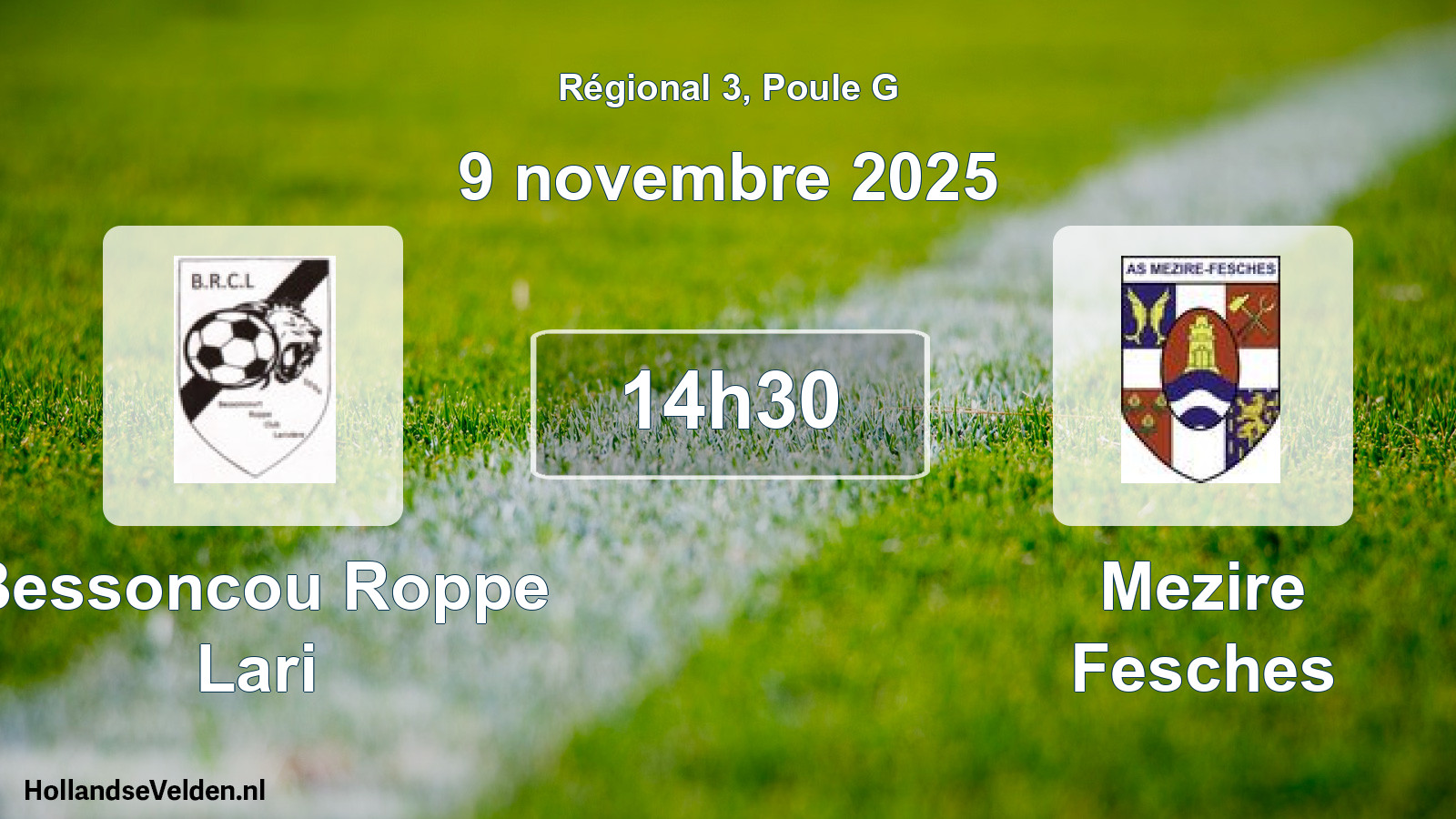 Geplande wedstrijd: Bessoncou Roppe Lari - Mezire Fesches (9 november 2025)