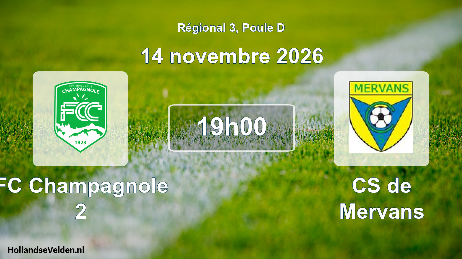 Scheduled Match: FC Champagnole 2 - CS de Mervans (14 November 2026)