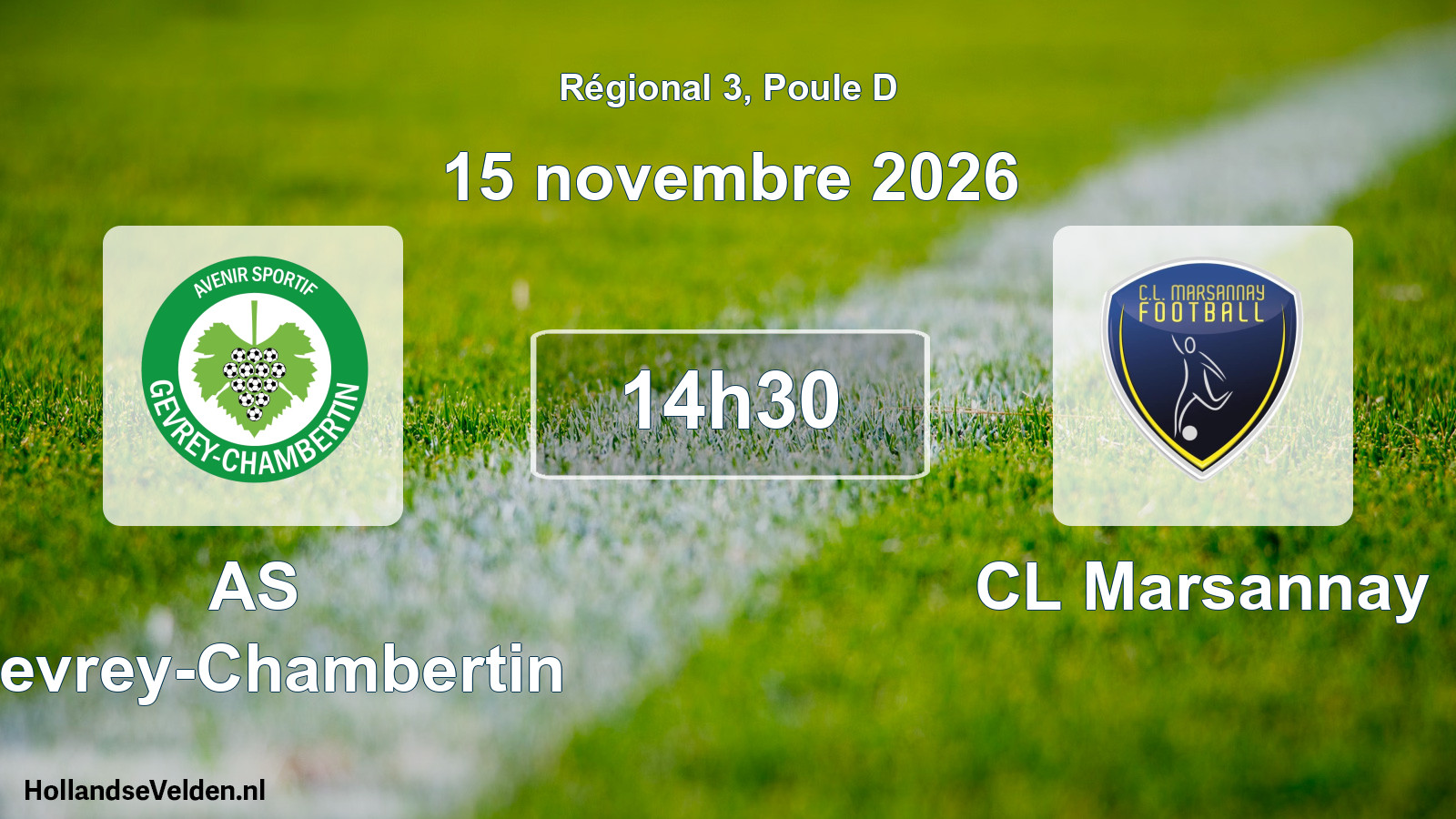 Scheduled Match: AS Gevrey-Chambertin - CL Marsannay (15 November 2026)