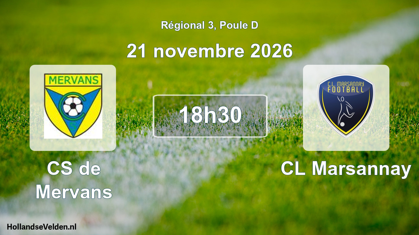 Scheduled Match: CS de Mervans - CL Marsannay (21 November 2026)
